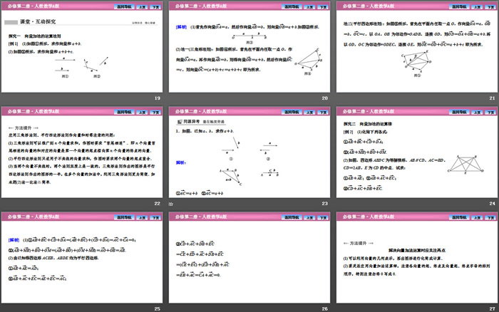 《平面向量的运算》平面向量及其应用PPT下载(向量的加法运算)