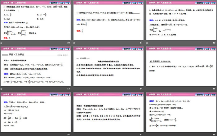 《平面向量基本定理及坐标表示》平面向量及其应用PPT下载(平面向量数乘运算的坐标表示)