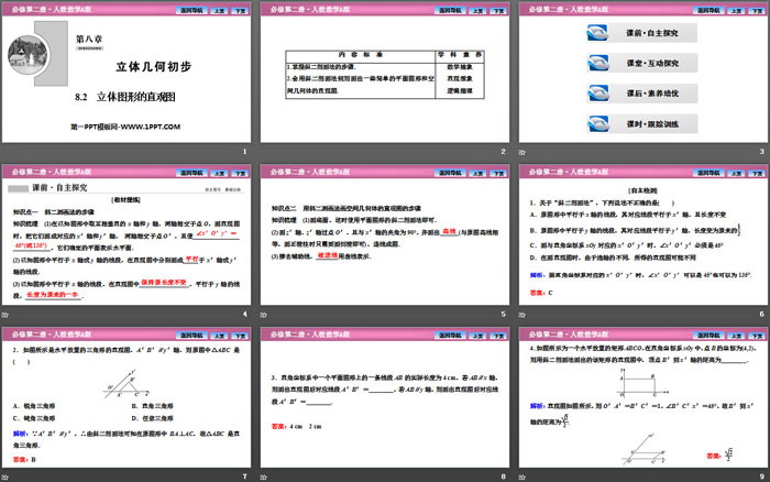 《立体图形的直观图》立体几何初步PPT课件