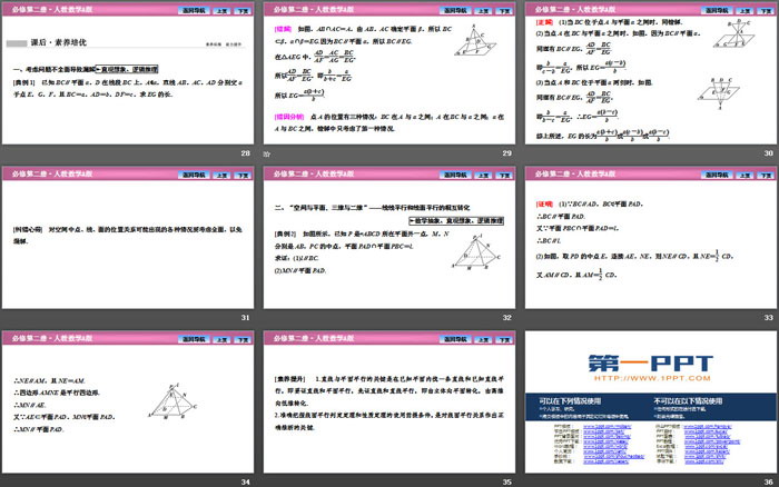 《空间直线、平面的平行》立体几何初步PPT课件(直线与平面平行)