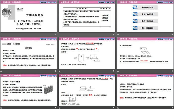 《空间直线、平面的垂直》立体几何初步PPT课件(平面与平面垂直)