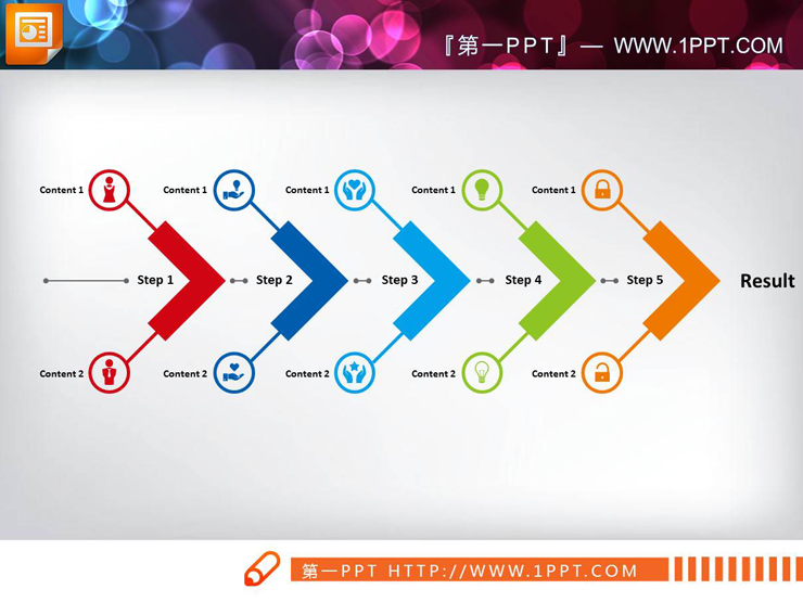 五张简洁实用的PPT鱼骨图