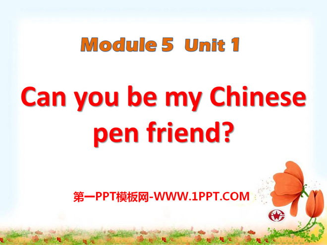 《Can you be my Chinese pen friend》PPT课件2