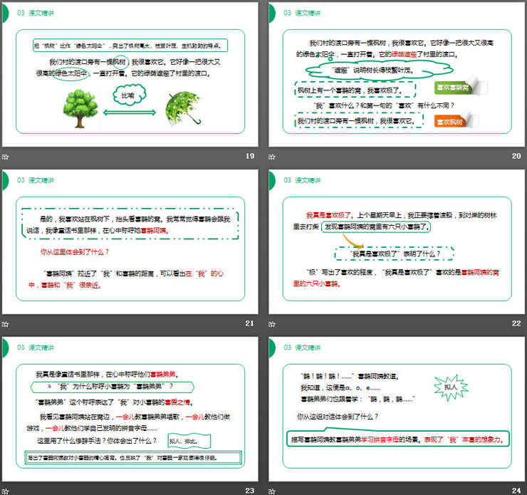 《枫树上的喜鹊》PPT课件免费下载