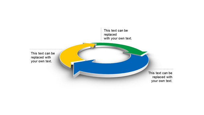 立体圆环循环关系PPT模板