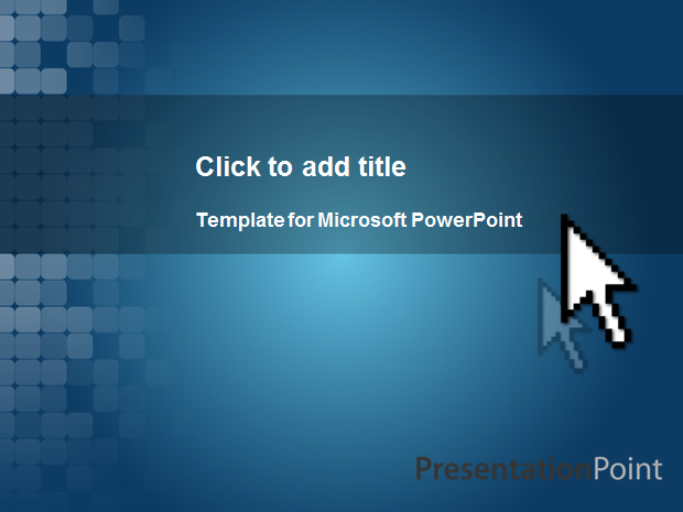鼠标指针蓝色经典PPT模板1